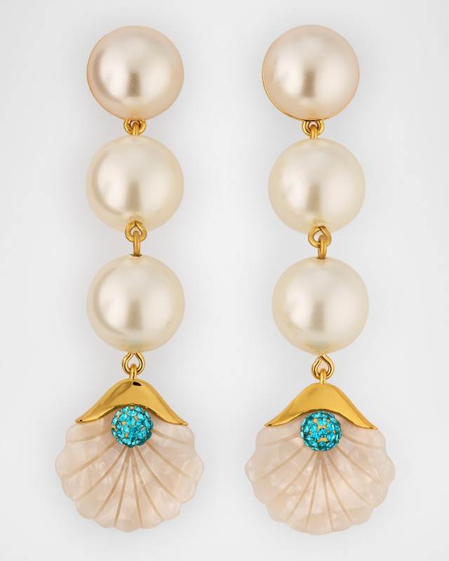 Shellona Pearl Linear Earrings